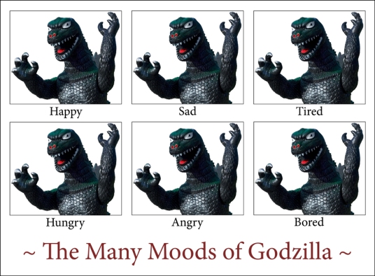 many moods of godzilla small