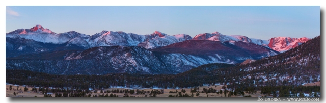 Rocky Mountain National Park First Light Panorama Art Print